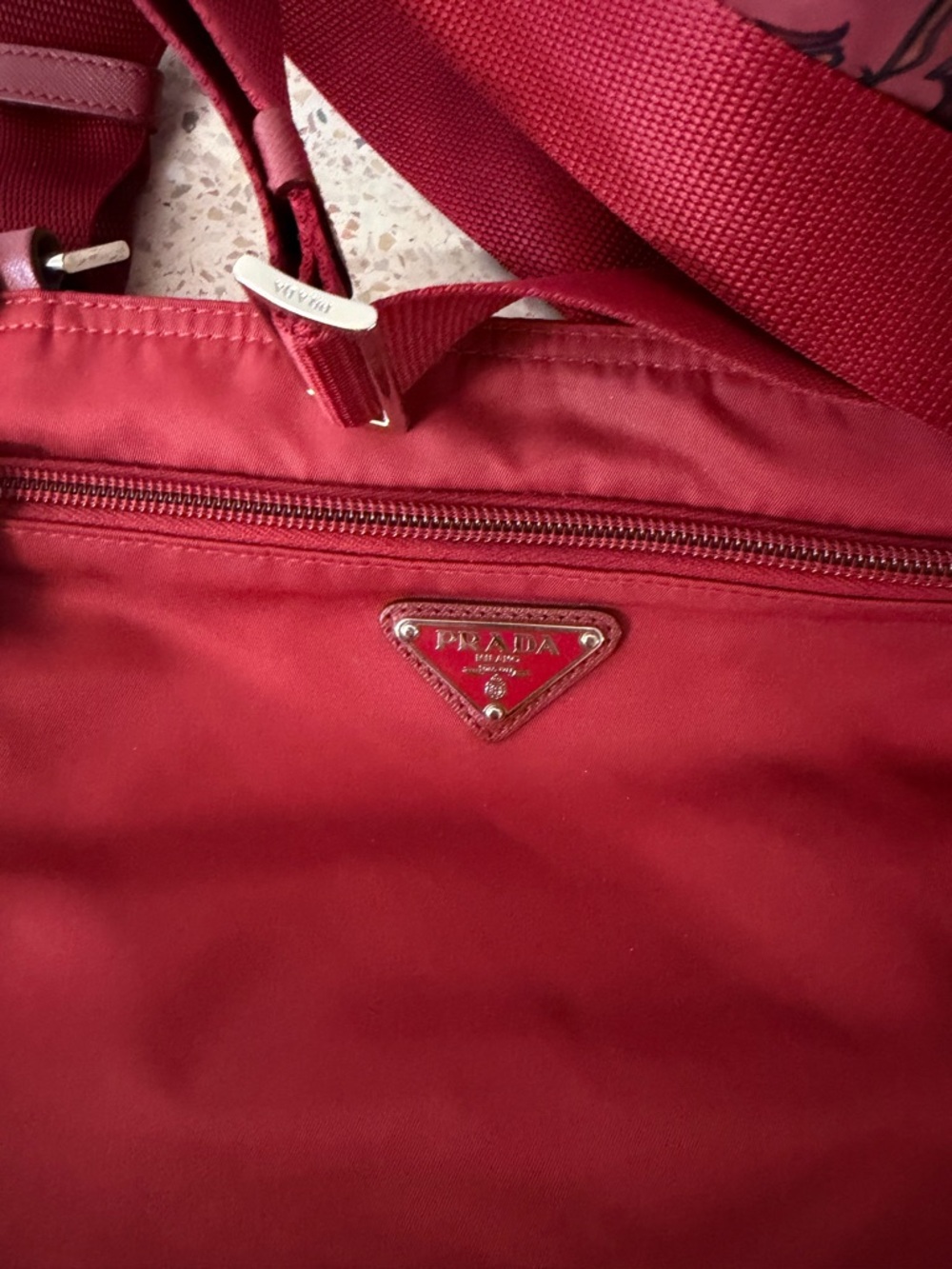 Prada Nylon Triangle Logo Vintage Messenger Bag - Picture 3 of 9